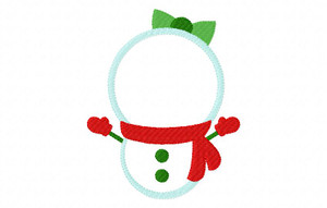 Miss Snowman Monogram Frame Machine Embroidery Design Miss Snowman Monogram Frame Machine Embroidery Design