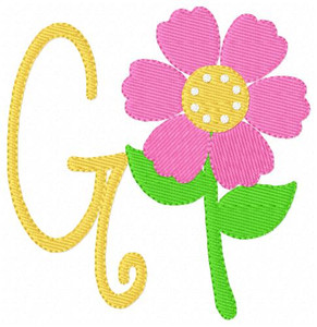 Spring Flower Monogram Embroidery Font Design Set Spring Flower Monogram Embroidery Font Design Set
