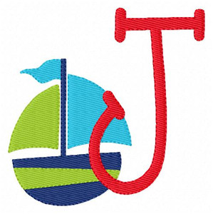 Sail the Ocean Monogram Embroidery Design Set Sail the Ocean Monogram Embroidery Design Set