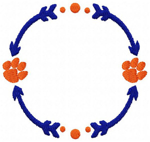 Paw Print Monogram Machine Embroidery Frame Design Paw Print Monogram Machine Embroidery Frame Design