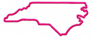 North Carolina Outline Embroidery Design North Carolina Outline Embroidery Design