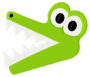 Gator Chomper Single Embroidery Design Gator Chomper Single Embroidery Design