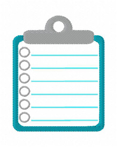 Clipboard Planner Checklist Machine Embroidery Design Clipboard Planner Checklist Machine Embroidery Design