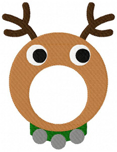 Christmas Reindeer Monogram Embroidery Frame Topper Only Design (No Letters Included) Christmas Reindeer Monogram Embroidery Frame Topper Only Design (No Letters Included)
