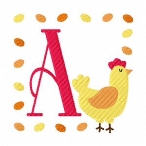 Rooster Chicken Farm Machine Embroidery Monogram Embroidery Font Design Set Rooster Chicken Farm Machine Embroidery Monogram Embroidery Font Design Set