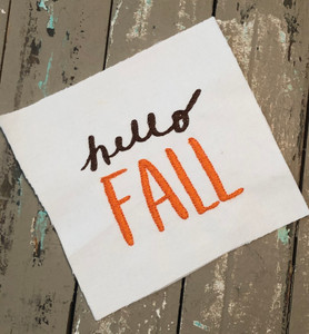 Hello Fall Embroidery Design Hello Fall Embroidery Design