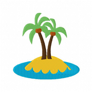 Vacation Island Machine Embroidery Design - 2 sizes included Vacation Island Machine Embroidery Design - 2 sizes included
