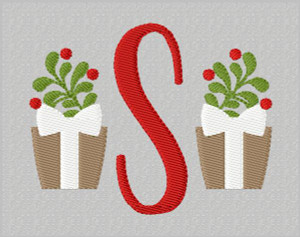 Farmhouse Christmas Gift Monogram Embroidery Design Set Farmhouse Christmas Gift Monogram Embroidery Design Set