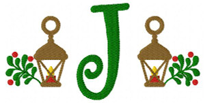Christmas Lantern Monogram Embroidery Design Set Christmas Lantern Monogram Embroidery Design Set