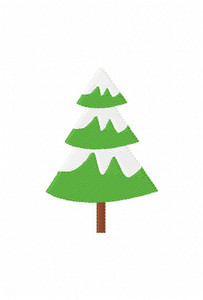 Snowy Christmas Tree Embroidery Design Snowy Christmas Tree Embroidery Design