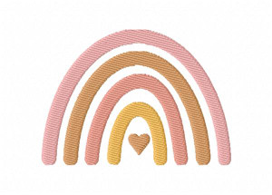 Boho Rainbow Heart Embroidery Design Boho Rainbow Heart Embroidery Design