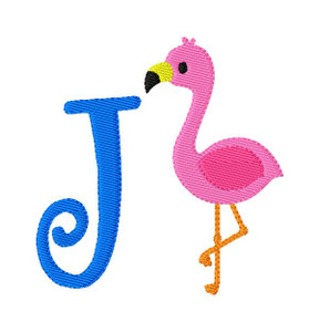 Flamingo Summer Monogram Embroidery Design Set Flamingo Summer Monogram Embroidery Design Set