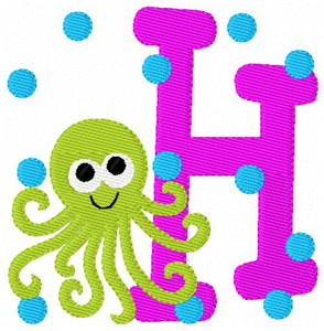 Octopus Summer Monogram Set Octopus Summer Monogram Set