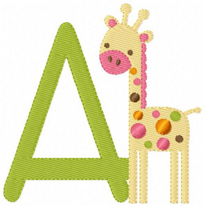 Mod Baby Giraffe Monogram Set Mod Baby Giraffe Monogram Set