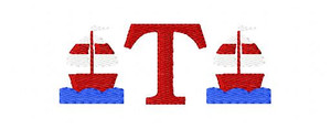 Sailboat Mini Monogram Set Sailboat Mini Monogram Set