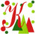 Christmas Three Trees Monogram Set