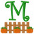 Fall Harvest Pumpkin Fence Monogram Set