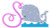 Whale Cutie 5x7 Monogram Set