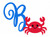 Crab Summer 5x7 Monogram Set