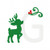 Snowy Reindeer Christmas Monogram  Set