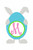 Bunny Easter Egg 5x7 Monogram Font Design Set Spring