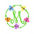 Garden Butterfly Circle Spring Monogram Set