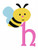 Buzzing Bumble Bee 5x7 Monogram Set