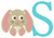 Baby Bunny Easter 5x7 Monogram Set