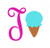 Ice Cream Cone Monogram Set