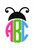 Ladybug Circle Scallop Monogram Set