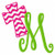 Cross with Chevron Pattern Monogram Set