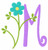 Spring Flower Monogram Embroidery Design Set
