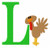Thanksgiving Turkey Monogram Embroidery Font Design Set