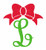 Bow Monogram Embroidery Design Font Set