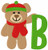 Cuddle Stuffed Bear Monogram Machine Embroidery Font Design Set