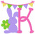 Bunny Day Easter Machine Embroidery Font Design Set