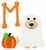 Golden Retriever Ghost Costume Monogram Embroidery Font Design Set