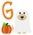 Golden Retriever Ghost Costume Monogram Embroidery Font Design Set
