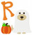 Golden Retriever Ghost Costume Monogram Embroidery Font Design Set