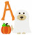 Golden Retriever Ghost Costume Monogram Embroidery Font Design Set