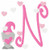Gnome with Hearts Monogram Embrodiery Font Designs Gnome with Hearts Monogram Embrodiery Font Designs