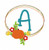 Pumpkin Fall Oval Floral Monogram Embroidery Font Design Set