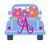 Truck with Flowers Monogram Embroidery Design Set