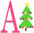 Pom Pom Christmas Tree Monogram Embroidery Design Set