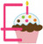 Birthday Cupcake 13 Monogram Set