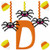 Cute Spiders Hanging Around Fall Monogram Set
