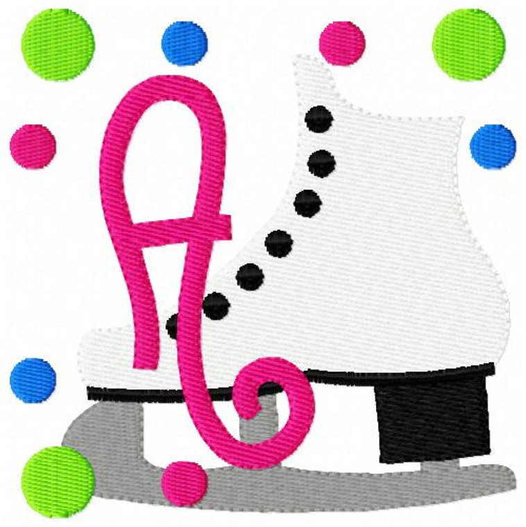 Figure Ice Skating Skate Monogram Set