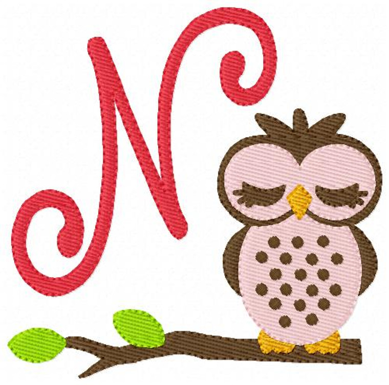 Pretty Owlie Owl Monogram Set