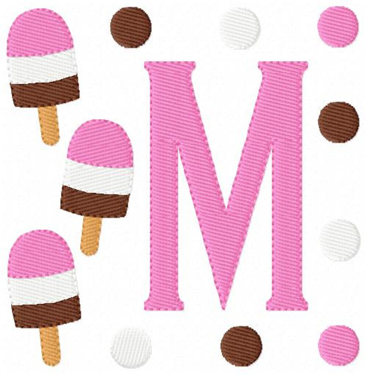 Summer's Coming Ice Cream Monogram Set