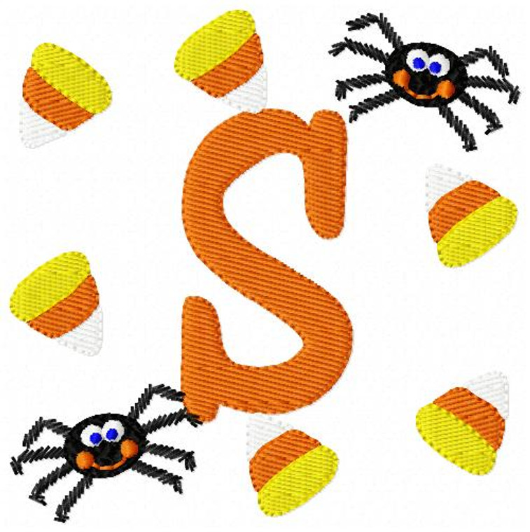 Spider & Candy Corn Monogram Set